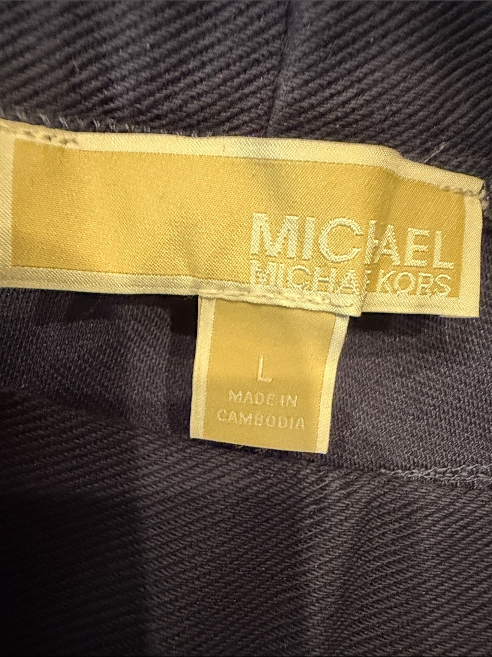 Michael Kors Pull On Navy Crop/Ankle Stretch Knit Pants Size Large - Picture 10 of 10
